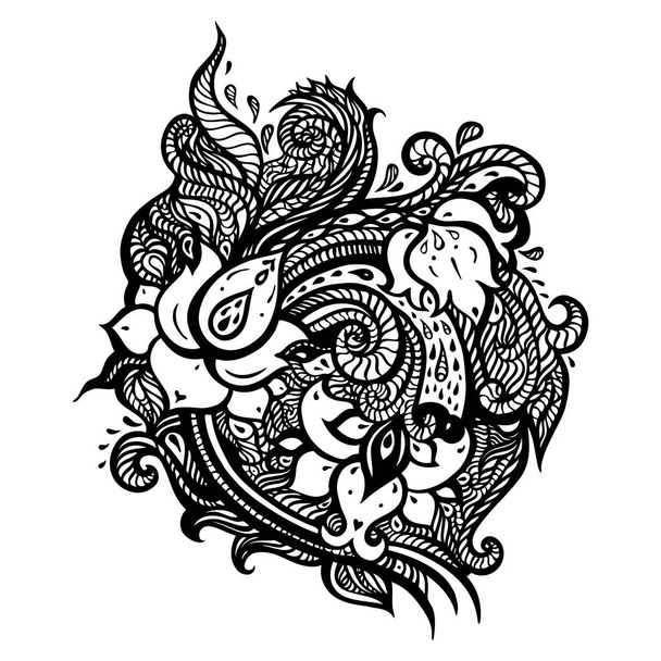 Paisley background. Hand Drawn ornament. - Vector, Imagen