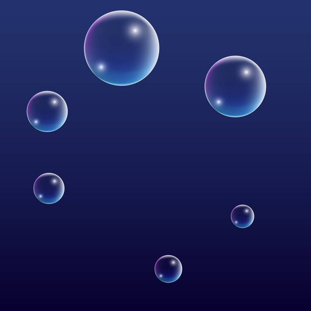 ubble with Hologram Reflection. Set of Realistic Water or Soap Bubbles for Your Design. - Vettoriali, immagini