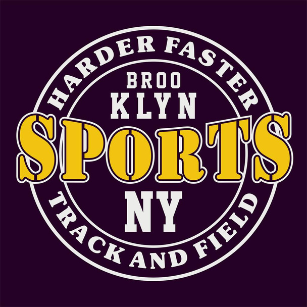 Grafikdesign brooklyn sports ny für Hemd und Print - Vektor, Bild