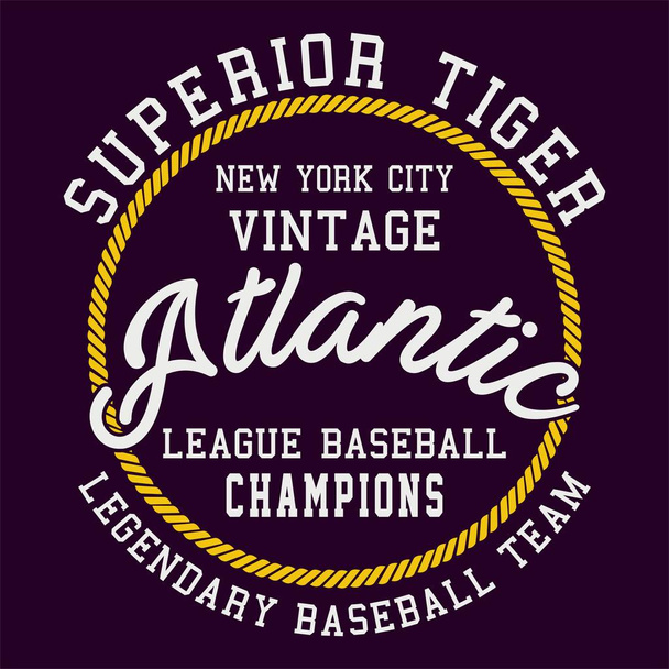 grafický design Superior Tiger Atlantic za košili a tisk - Vektor, obrázek