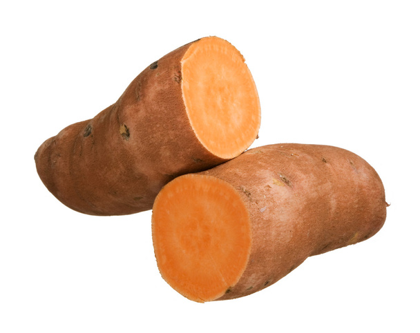 sladký brambor jam izolovaných na bílém pozadí, detail - Fotografie, Obrázek