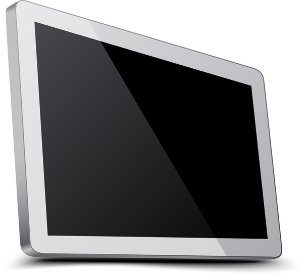 Белый планшетный компьютер
 - Вектор,изображение