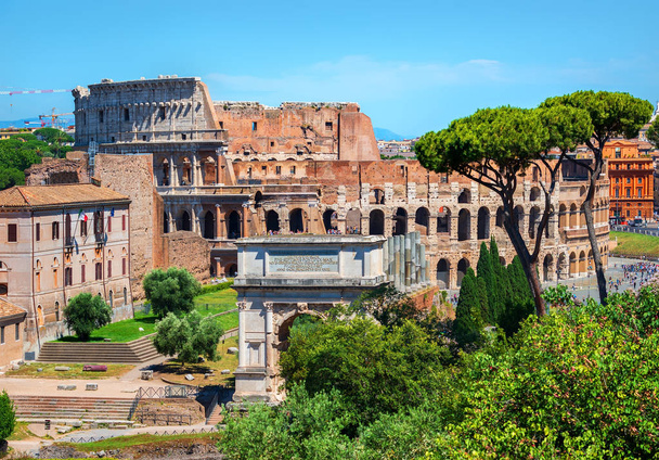 Koloseum a oblouk Konstantina - Fotografie, Obrázek