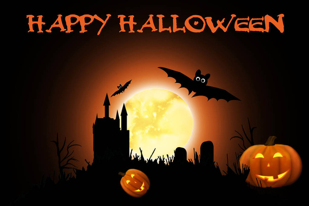 Happy Halloween design for kids background - Photo, Image