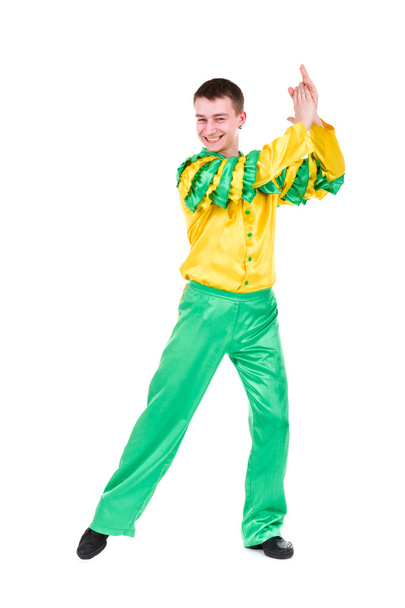 Beautiful carnival dancer man posing - Foto, afbeelding