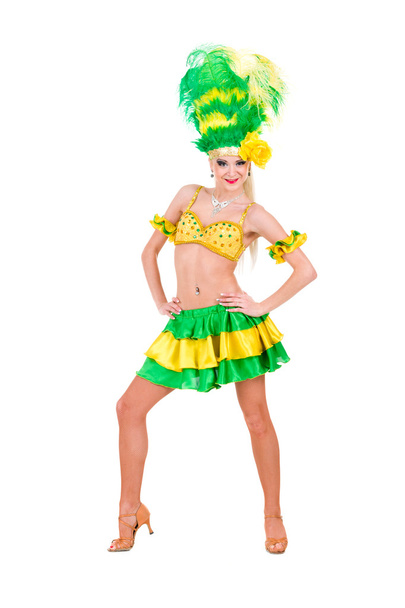Beautiful carnival dancer woman posing - Fotografie, Obrázek