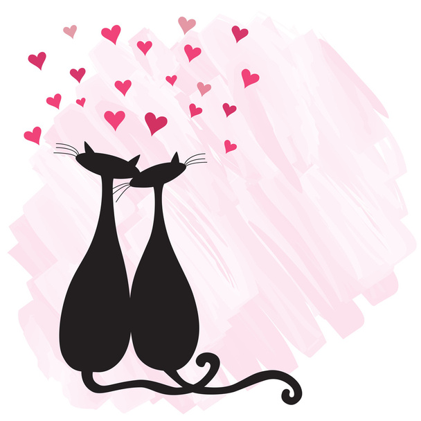 Кішок в любові
 - Вектор, зображення