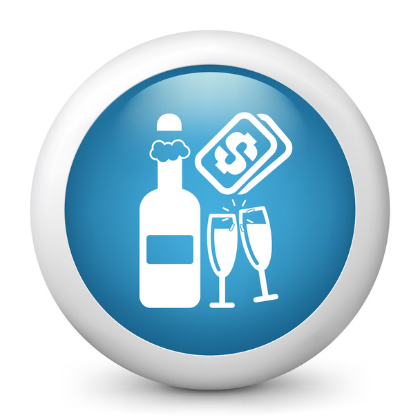 icon depicting sparkling wine or champagne - Vector, Image
