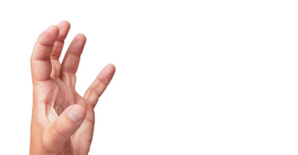 elszigetelt férfi kezét tartsa gesztus - Fotó, kép