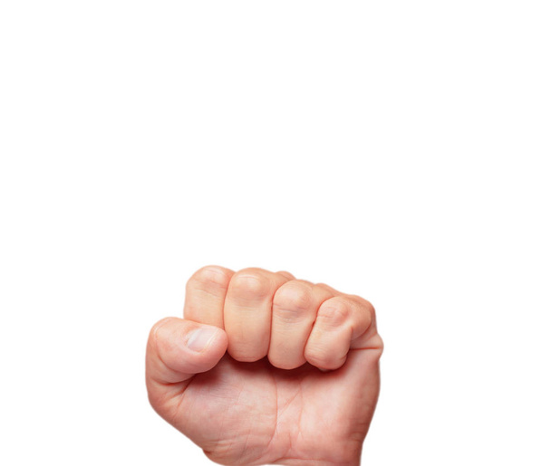 isolated male hand fist gesture - Foto, Imagem