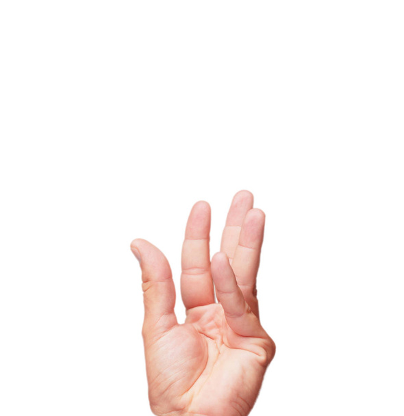 isolated male hand hold gesture - Φωτογραφία, εικόνα