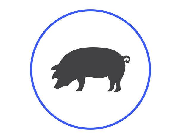 Schwein-Ikone. Schweinekönigin. Schweinevektorillustration - Vektor, Bild