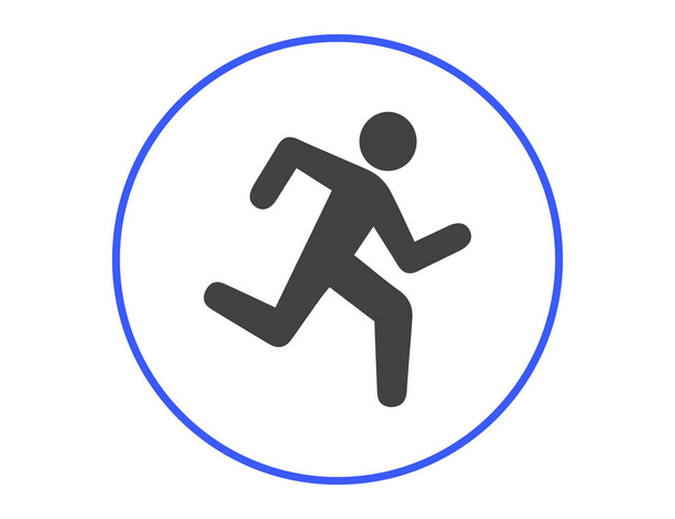 Summer sports icons. running man - Vector, Image
