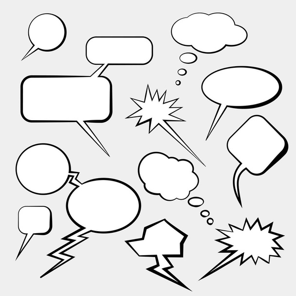 Comic Cloud Conversations - Διάνυσμα, εικόνα