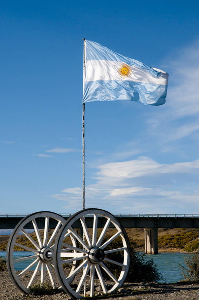 Argentine Drapeau en Patagonie du Sud
 - Photo, image