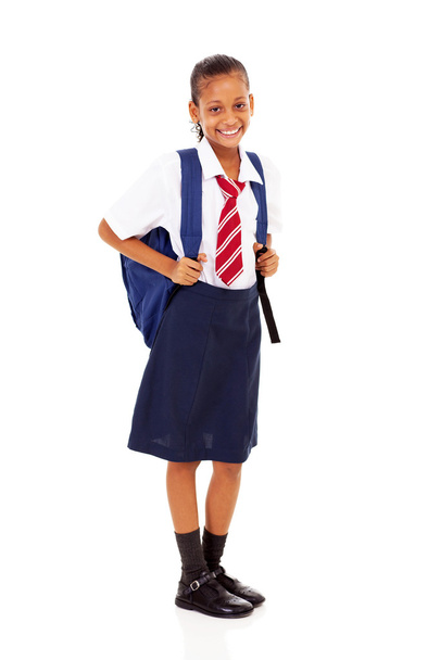 Elementary schoolgirl full length - Fotografie, Obrázek