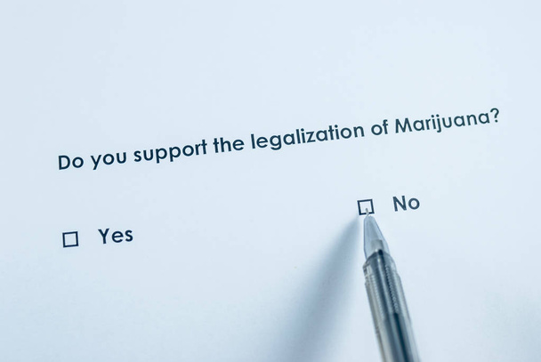 Do you support the legalization of marijuana? No - Photo, Image