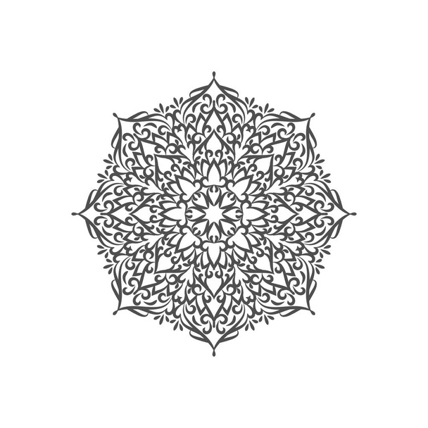 Abstract beautiful mandala design on white background - Διάνυσμα, εικόνα