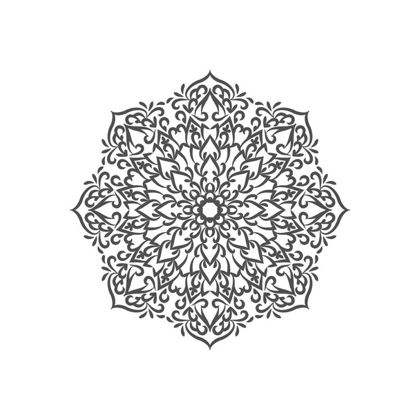 Abstract beautiful mandala design on white background - Διάνυσμα, εικόνα