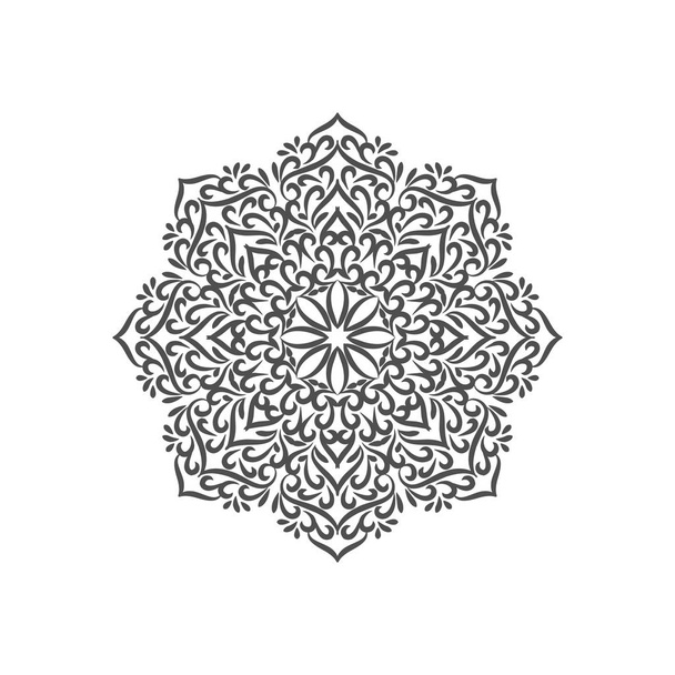 Abstract beautiful mandala design on white background - Vettoriali, immagini