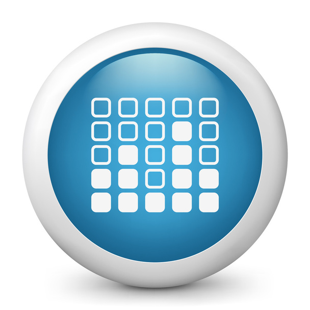 Vector blue glossy icon depicting level - Vetor, Imagem