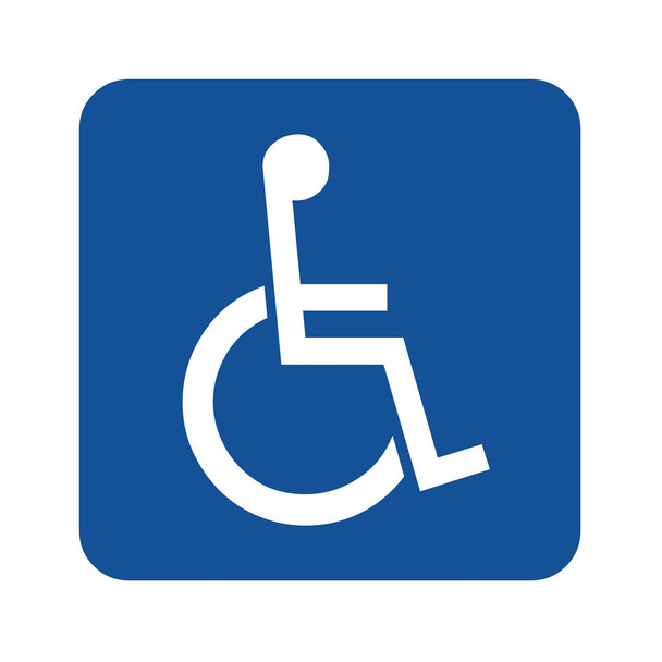 Symbol für Behinderte oder Rollstuhlfahrer - Foto, Bild