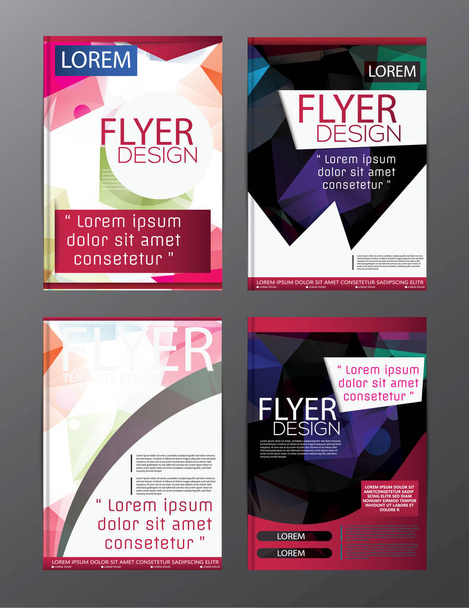 Brochure Polygone Flyer, couverture de magazine modèle de brochure pour la présentation de l'éducation des entreprises, Illustration vectorielle modifiable
 - Vecteur, image