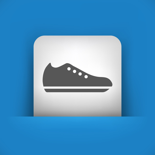 niebieski i szary ikona przedstawiająca butów - Wektor, obraz