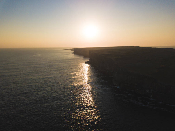 Aerial view of Inishmore on the Aran Islands at the sunset - Foto, Bild
