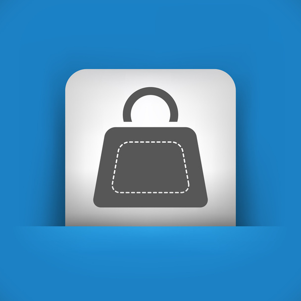 blue and gray icon depicting bag - Vector, Image