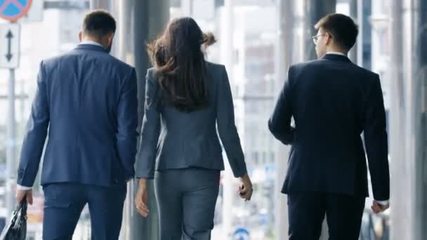 Précédent View of Three Business People Walking in the Central Business District
. - Séquence, vidéo
