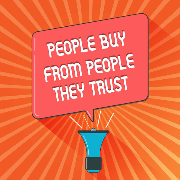 Konceptuální ručně psaného textu zobrazeno zobrazeny kupovat ukazující důvěřují. Obchodní fotografie představí budování důvěry a spokojenosti zákazníků - Fotografie, Obrázek