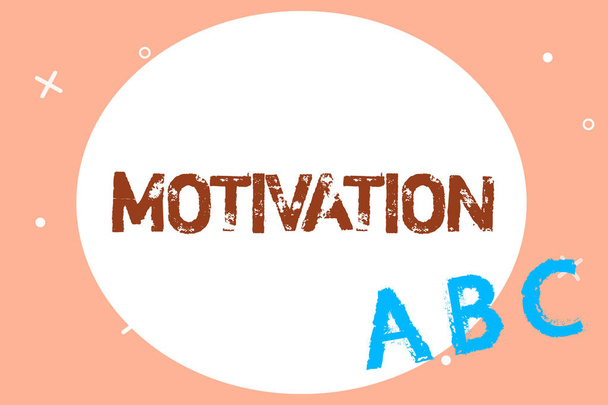 Szöveg jel mutatja a motiváció. Eljáró viselkedik egy bizonyos módon támogatása tények okait, fogalmi fénykép - Fotó, kép