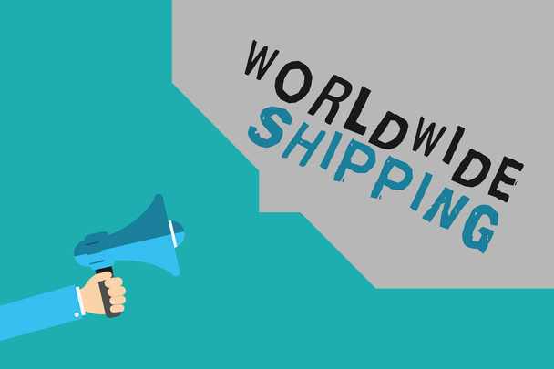 Записка про всесвітнє судноплавство. Business photo демонструє Sea Freight Delivery of Goods International Shids - Фото, зображення