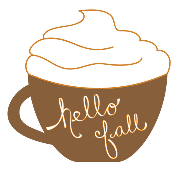 Hello Fall Coffee Mug - Vector, Image