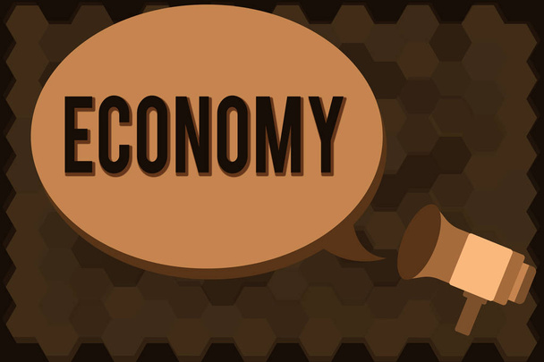 Kézírás szöveg Economy. Fogalom jelentése Pénzügyi források kezelése Számviteli információk elemzése - Fotó, kép
