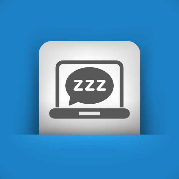 vector illustratie van enkele blauw en grijs pictogram van "slaap" - Vector, afbeelding