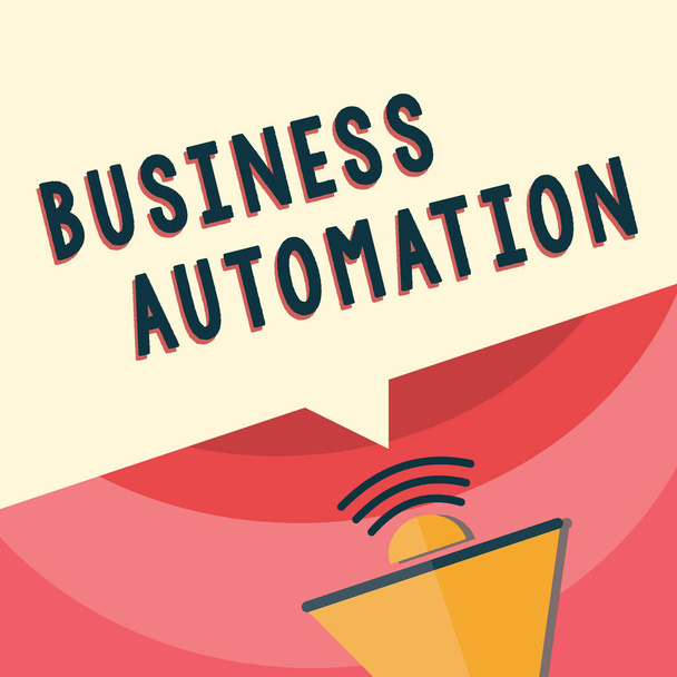 Handschrift tekst schrijven Business Automation. Concept betekent voor Digitale Transformatie Gestroomlijnd voor Eenvoud - Foto, afbeelding
