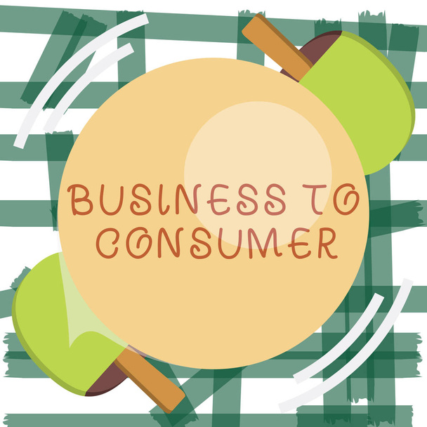 Zápis poznámky ukazující Business To Consumer. Obchodní fotografie představí přímé transakce mezi společnostmi a koncovými uživateli - Fotografie, Obrázek