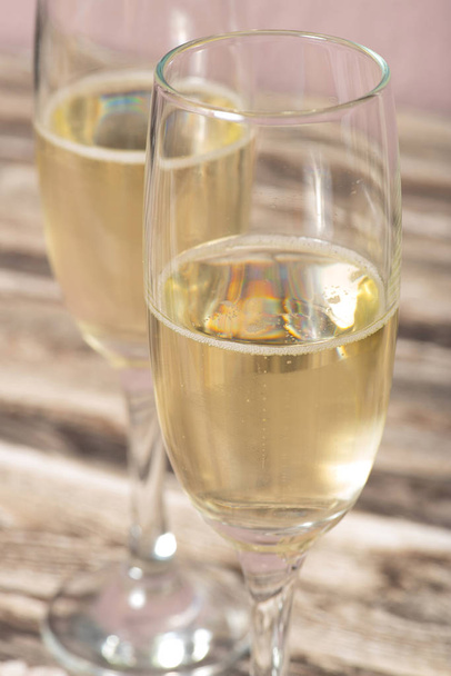 Champagne or champagne in the glass - Fotoğraf, Görsel