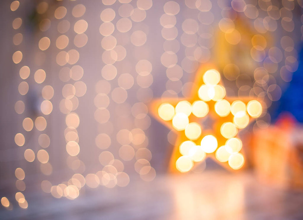 Christmas, New Year, holiday blurred background - Foto, Imagen