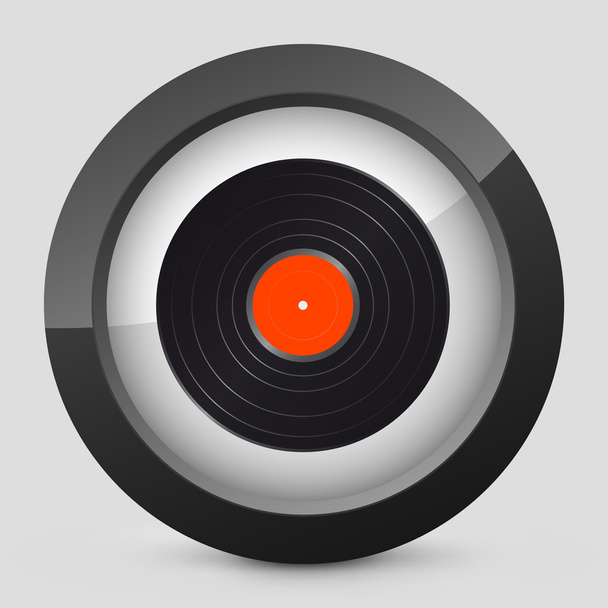 Vector orange and gray isolated icon. - Vetor, Imagem