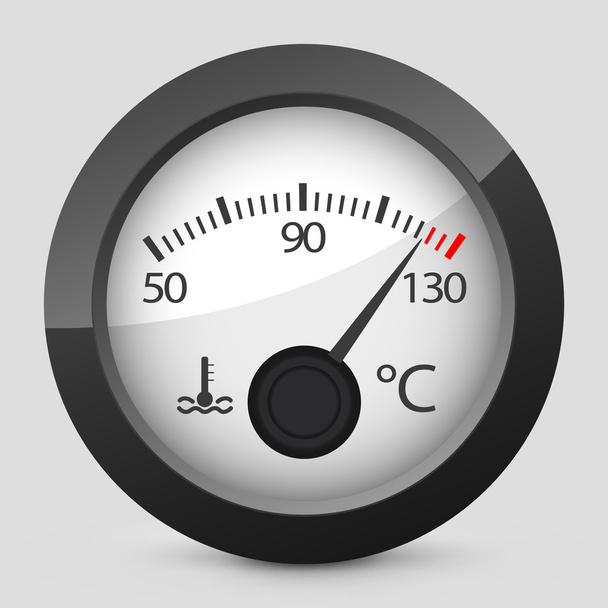 Vector black and gray isolated icon depicting temperatures - Vettoriali, immagini