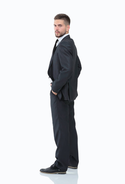 side view.smiling businessman looking at the camera - Foto, immagini