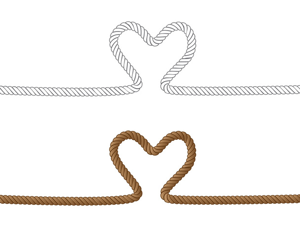 Rope heart - Vector, Image