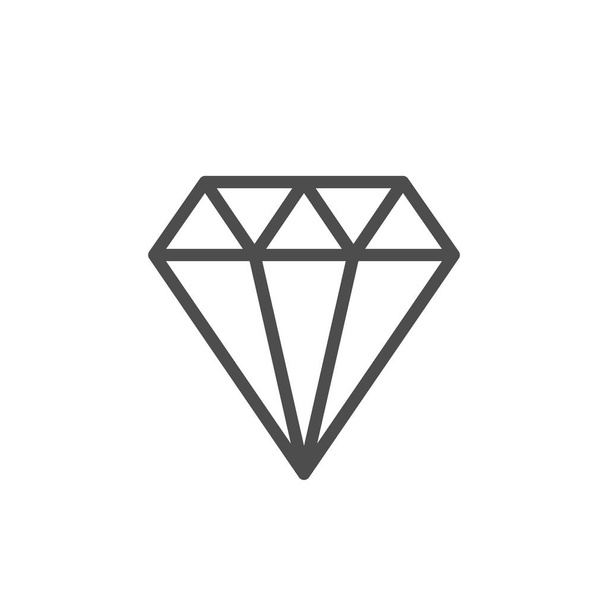 ícone de linha de diamante
 - Vetor, Imagem