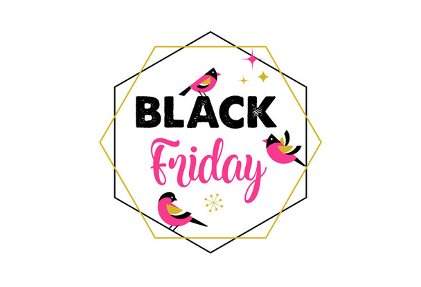 Black Friday, banner de venda de Natal, modelo de cartaz
 - Vetor, Imagem