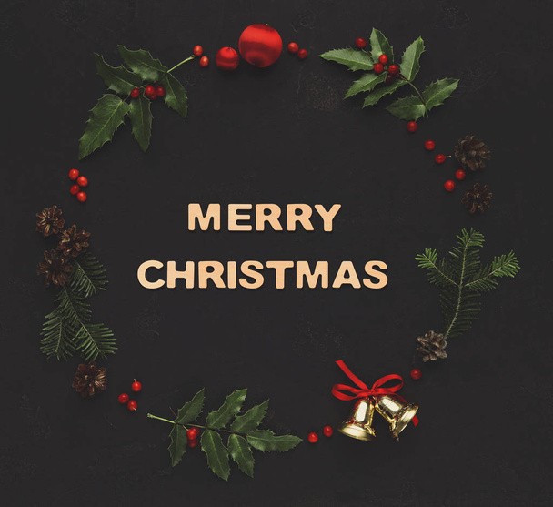 Merry christmas greeting, decoration background - Photo, Image