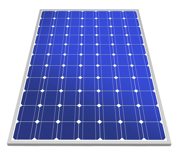 solar panel concept 3d illustration isolated on white background - Photo, Image
