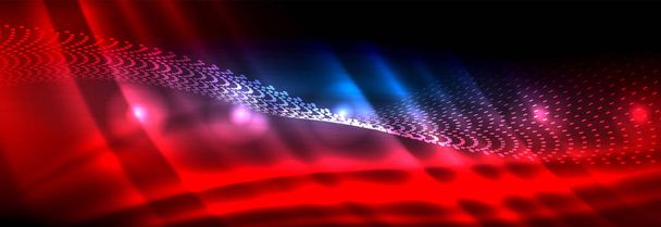 Рідкі неонові хвилі, що світяться світлові лінії фону
 - Вектор, зображення